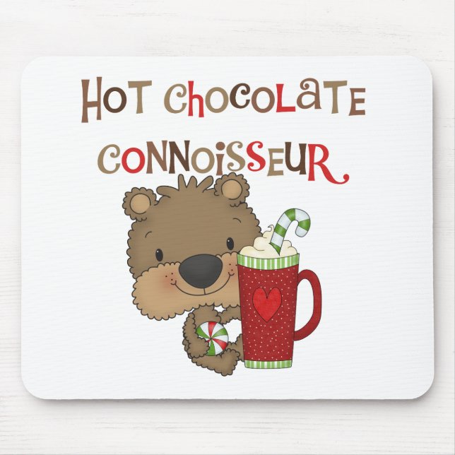 Hot Chocolate Connoisseur Boy Bear Mouse Mat (Front)