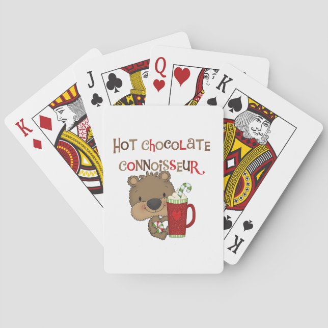 Hot Chocolate Connoisseur Boy Bear Playing Cards (Back)