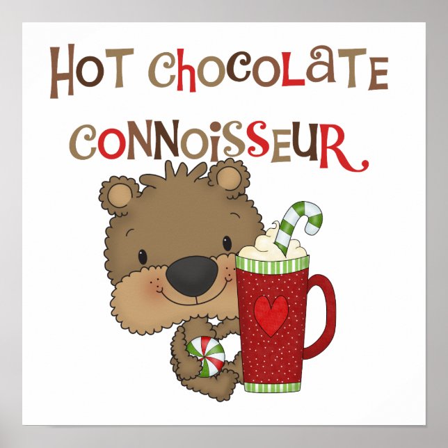 Hot Chocolate Connoisseur Boy Bear Poster (Front)