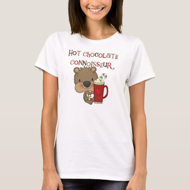 Hot Chocolate Connoisseur Boy Bear T-Shirt (Front)
