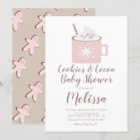 Hot Chocolate Cookies Mug Winter Girl Baby Shower