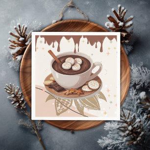 Hot Chocolate & Cookies Winter Baby Shower Napkin