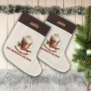 Hot Chocolate Cool People Large Christmas Stocking