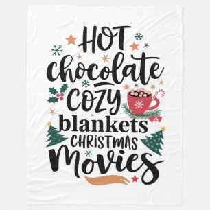 Hot Chocolate & Cozy Christmas Vibes Collection Fleece Blanket