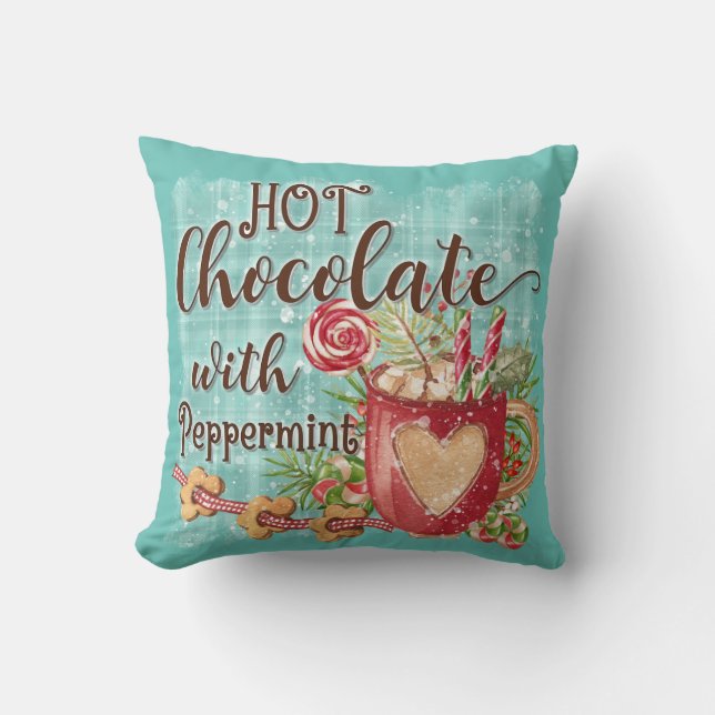 Hot Chocolate Home Decor Throw pillow (Front)