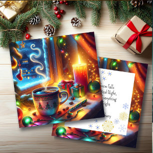 Hot Chocolate in a Christmas Window Personalised