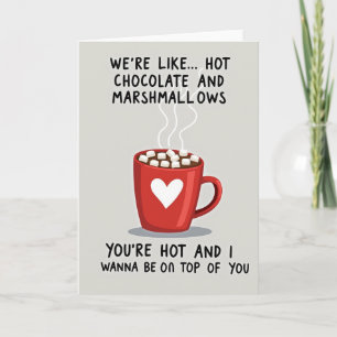 Hot Chocolate Marshmallow Flirty Card