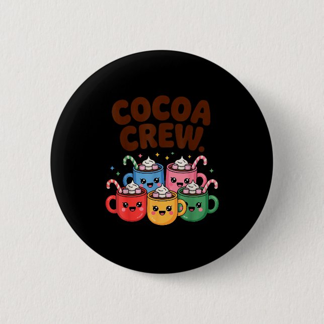 Hot Chocolate Matching Pajamas Cocoa Crew Cute Chr 6 Cm Round Badge (Front)