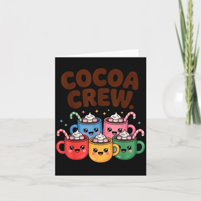 Hot Chocolate Matching Pajamas Cocoa Crew Cute Chr Card (Front)