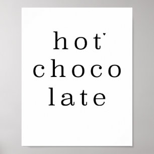 Hot chocolate - minimalistic typography poster