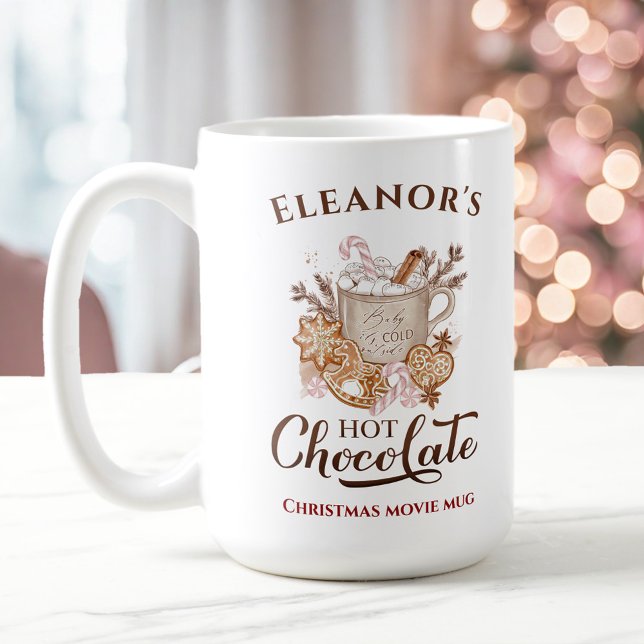 Hot Chocolate Modern Name Large Christmas Mug (Hot Chocolate Modern Name Large Christmas Mug)