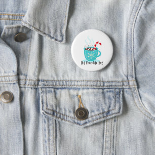 Hot Chocolate Mug 6 Cm Round Badge