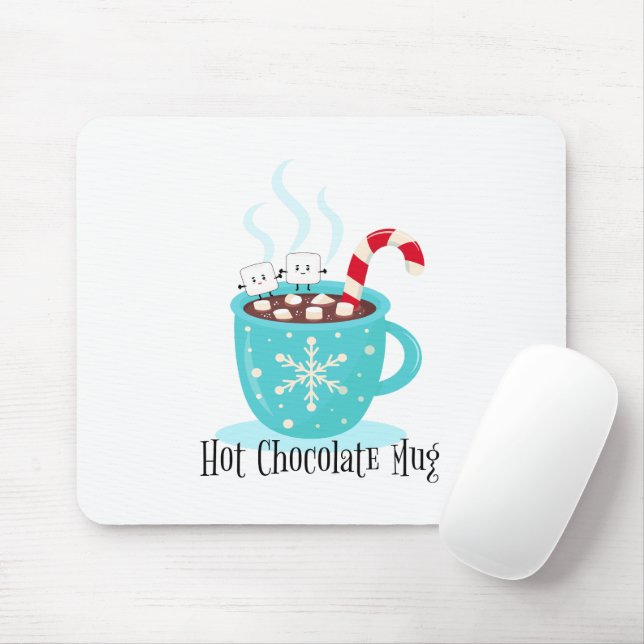 Hot Chocolate Mug Mouse Mat (With Mouse)
