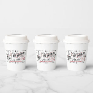 Hot chocolate North pole Christmas party Paper Cups