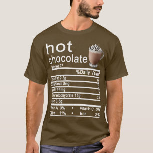 hot chocolate Nutrition Facts Funny Thanksgiving T-Shirt