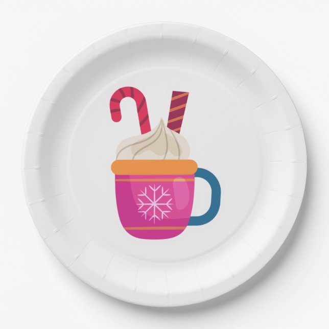 Hot Chocolate Paper Plate (Front)