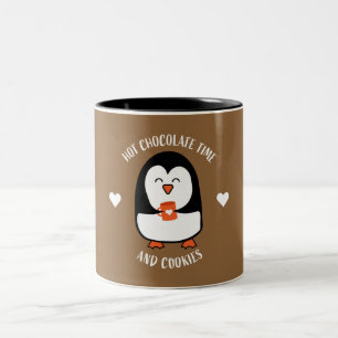 Hot Chocolate Penguin Drinker Two-Tone Coffee Mug