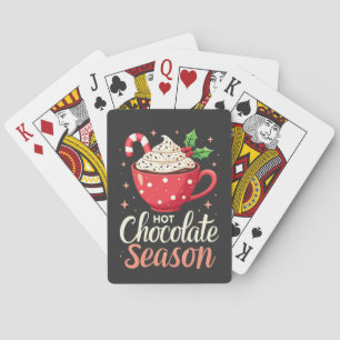 Hot Chocolate Season Christmas Lovers Playing Cards
