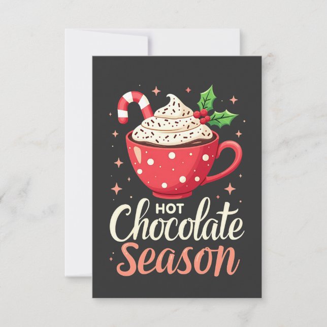 Hot Chocolate Season Christmas Lovers  Thank You Card (Front)