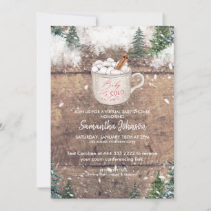 Hot Chocolate Snow Baby It's Cold Outside Shower Invitation