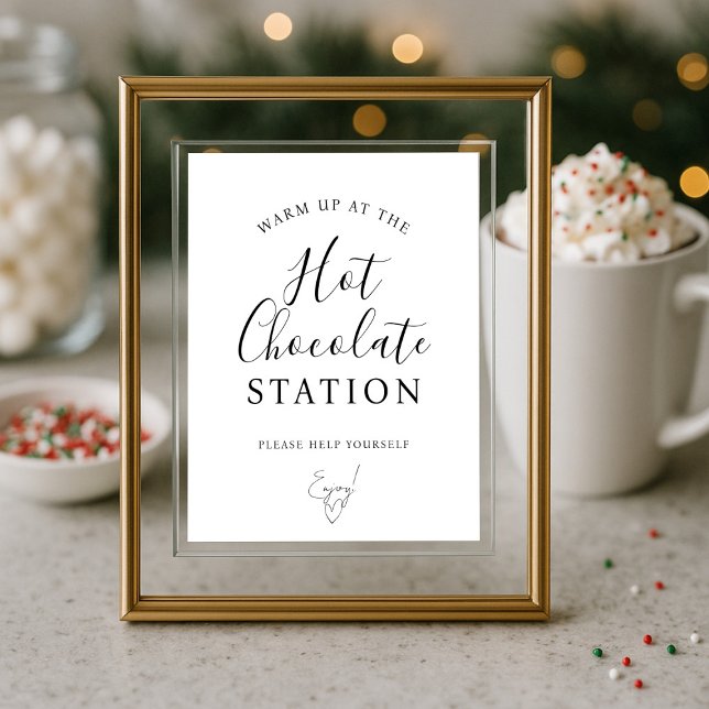 Hot Chocolate Station Bar Sign Poster (Creator Uploaded)