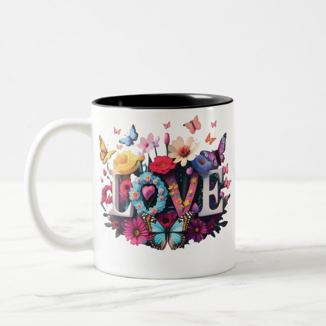 Hot Chocolate  Two-Tone Coffee Mug (Left)