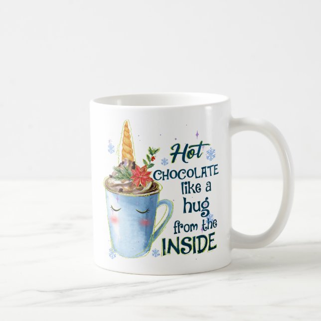 Hot Chocolate Unicorn | Cosy Unicorn Winter Coffee Mug (Right)