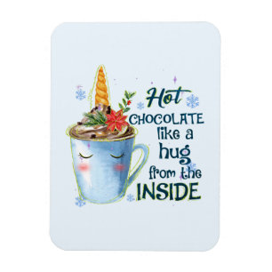 Hot Chocolate Unicorn Cosy Unicorn Winter Magnet