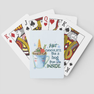 Hot Chocolate Unicorn Cosy Unicorn Winter Playing Cards