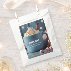 Hot Chocolate w/ Whipped Cream Cosy Baby Shower Favour Bags