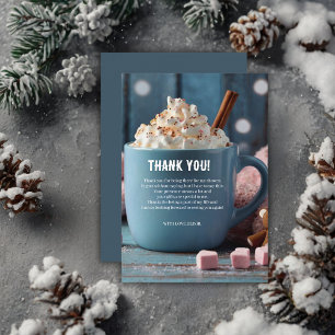 Hot Chocolate w/ Whipped Cream Cosy Baby Shower Thank You Card