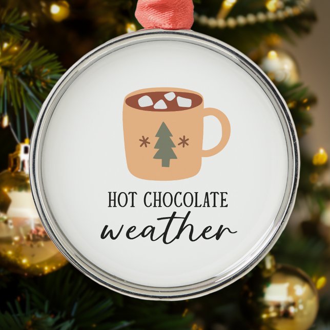 Hot Chocolate Weather Festive Holiday Christmas Metal Tree Decoration (Creator Uploaded)