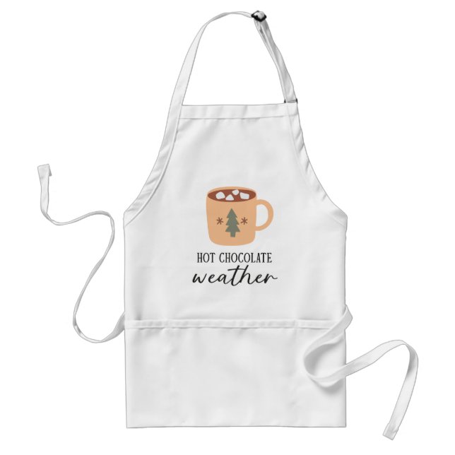 Hot Chocolate Weather Festive Holiday Standard Apron (Front)