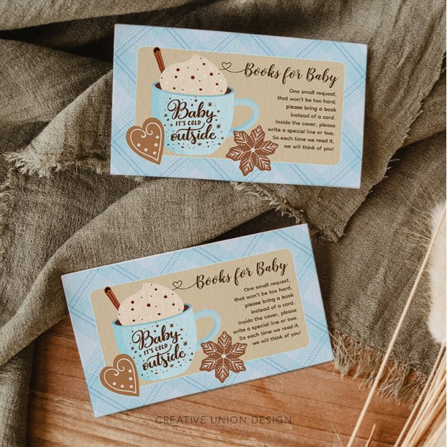 Hot Chocolate Winter Baby Boy Books for Baby Enclosure Card (Creator Uploaded)