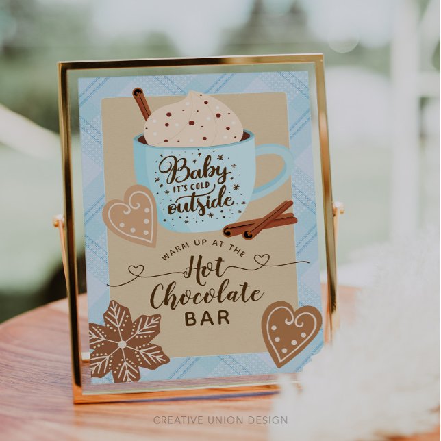 Hot Chocolate Winter Baby Shower Boy Cocoa Bar (Creator Uploaded)