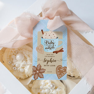 Hot Chocolate Winter Baby Shower Boy Favour Tags