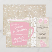 Hot Chocolate Winter Birthday Party for Girl