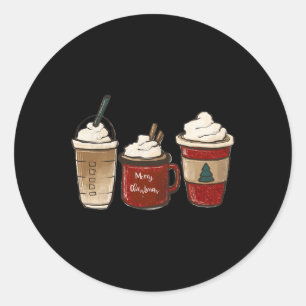 Hot Chocolate Winter Cosy Warm Cup Whipped Cream C Classic Round Sticker