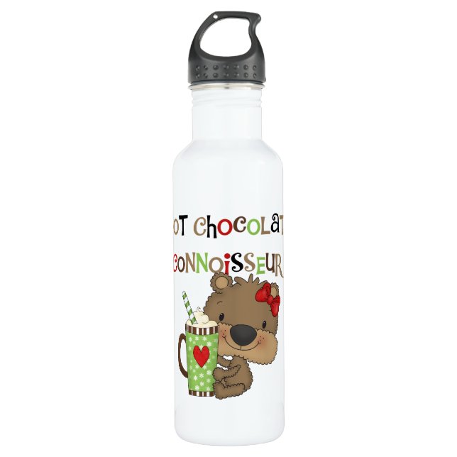 Hot ChocolateConoisseur Girl Bear 710 Ml Water Bottle (Front)
