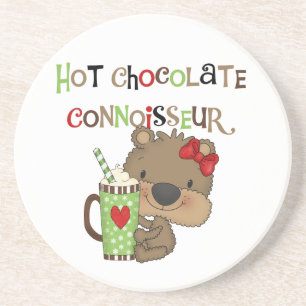 Hot ChocolateConoisseur Girl Bear Coaster