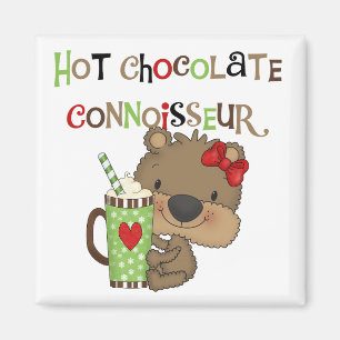 Hot ChocolateConoisseur Girl Bear Magnet