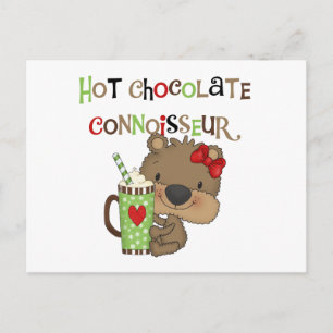 Hot ChocolateConoisseur Girl Bear Postcard