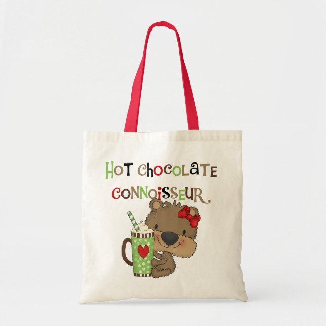 Hot ChocolateConoisseur Girl Bear Tote Bag (Front)