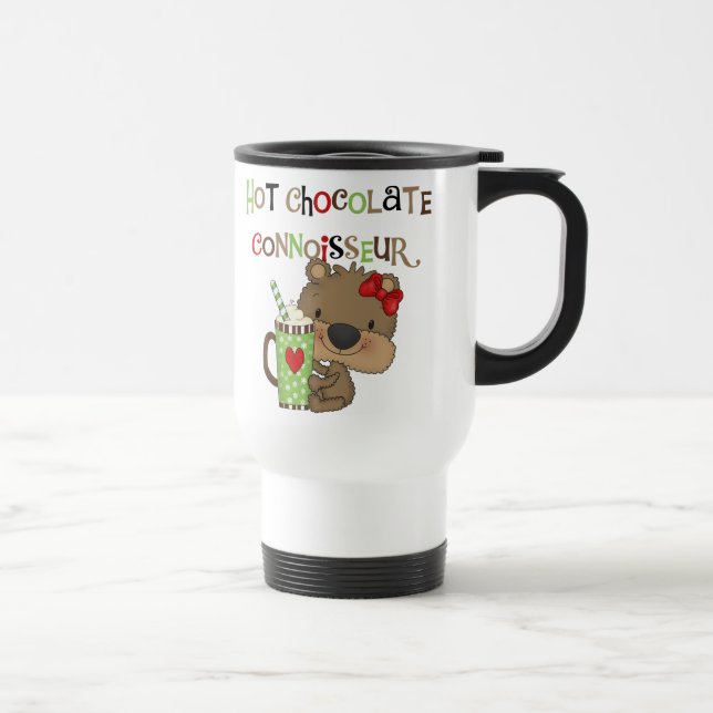 Hot ChocolateConoisseur Girl Bear Travel Mug (Right)