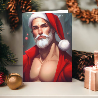 Hot Christmas Santa Claus Card