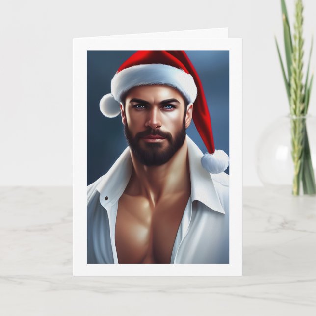 Hot Christmas Santa Claus Card (Front)
