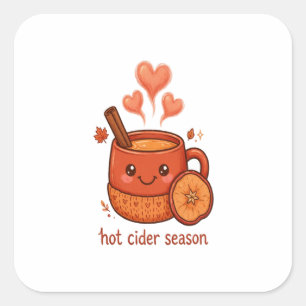 Hot Cider Season Cosy Autumn Mug Sticker