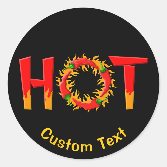 HOT CLASSIC ROUND STICKER (Front)