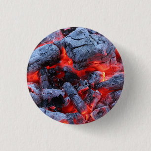 Hot coals 3 cm round badge