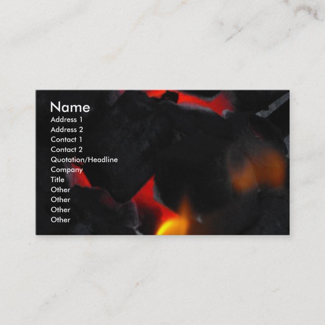Hot Coals Business Card (Front)